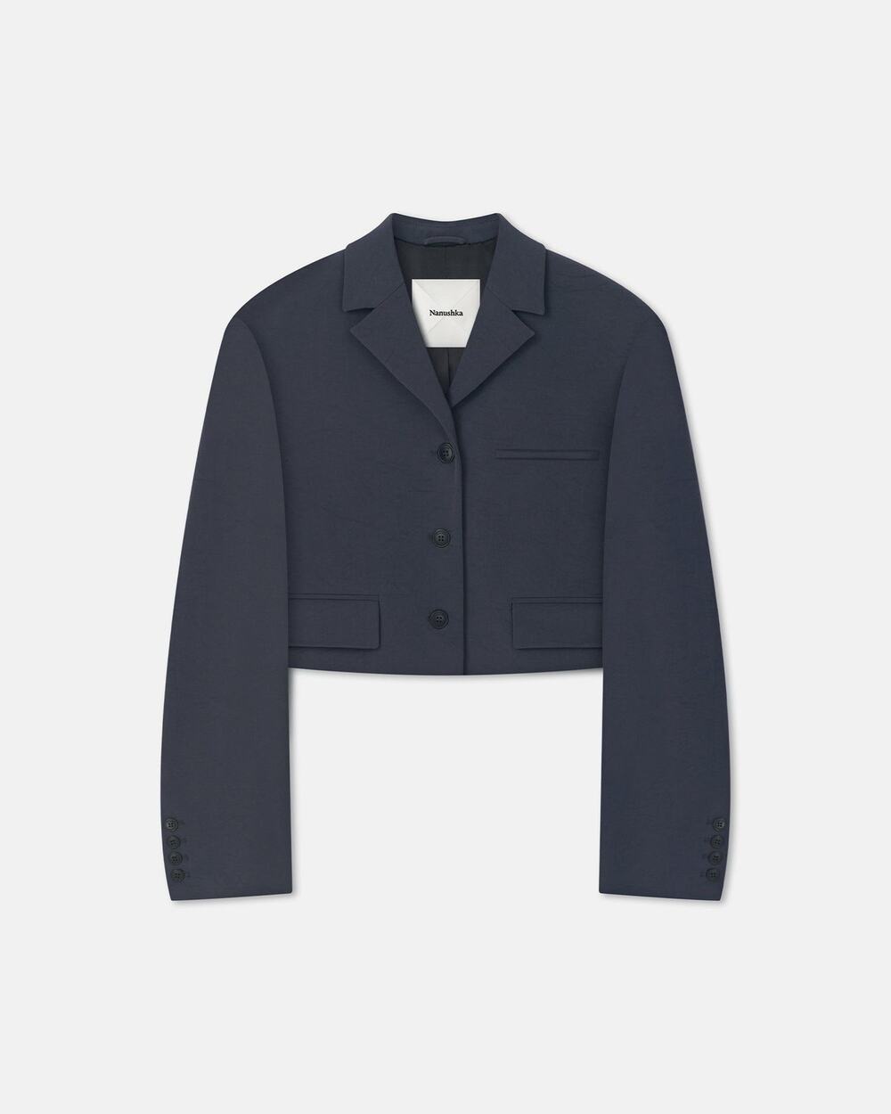 Nanushka Sinead Cropped Jersey Blazer L